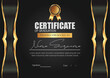 © Rafiullah Ahmadi - golden luxury black and white certificate design template for appreciation achievement and graduation honor