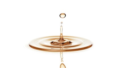 Poster - Natural water drop isolated on white background. : Generative AI