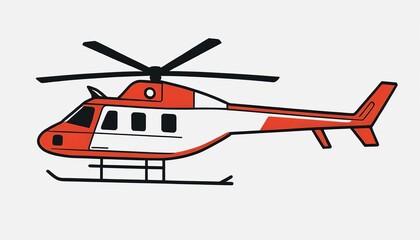 Wall Mural - Editable Firefighting Helicopter Icon in Two-Tone Vector Design