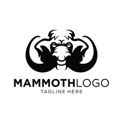 Wall Mural - Mammoth Head Logo Design. Simple and Modern. Vector illustration