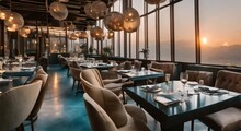 Magnificent Dining Table Restaurant Interior Design