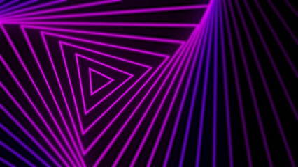 Sticker - Pink triangle lines tech futuristic spin rotation motion effect loop background