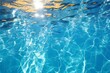 Reflection of sunlight in swimming pool rippled water background