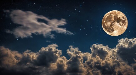  moon in the night with stars and cloud, moon view at the night, beautiful moon with stars