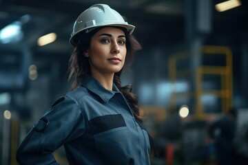 Poster - Portrait of Industry maintenance engineer woman 