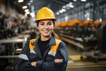 Poster - Portrait of Industry maintenance engineer woman 