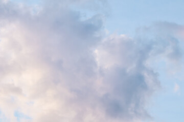 Wall Mural - blue sky background with pale pink clouds at sunset