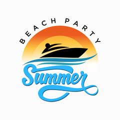 Wall Mural - Summer holiday logo