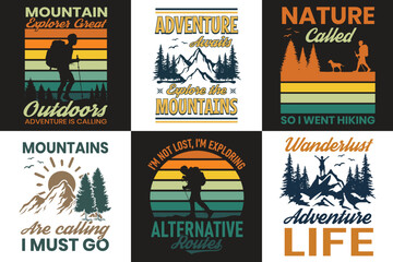 Hiking Outdoor T-Shirt Design, Hiking tee