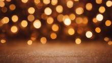 Christmas Lights On The Snow, Bokeh Background, Out-of-focus