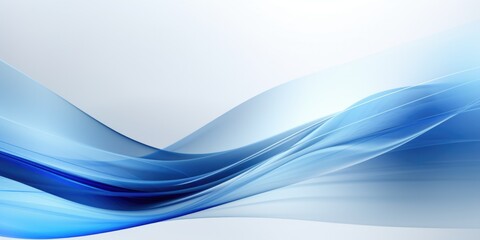Poster - Abstract blue and white waves on a background. Suitable for various design projects
