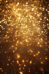 Poster - A dazzling gold glitter background set against a sleek black backdrop. Perfect for adding a touch of glamour and sparkle to any project
