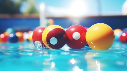 Poster - A pool filled with lots of colorful balls. Perfect for children's play areas and ball pits