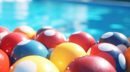 Poster - A pool filled with lots of colorful balls. Perfect for children's play areas or fun events
