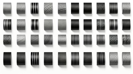 Aufkleber - A variety of ties displayed on a white surface. Perfect for fashion, business, and accessories themes