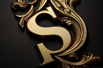 Aufkleber - A close-up image of a golden letter 