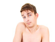 © Sabphoto - Doubtful Undressed Young Man