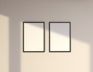 Poster - A simple and convenient frame mock up file. Picture frame mock up template using smart objects. A4 size photo frame.