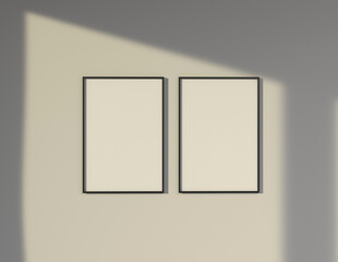Poster - A simple and convenient frame mock up file. Picture frame mock up template using smart objects. A4 size photo frame.