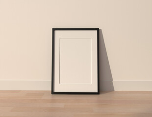 Poster - A simple and convenient frame mock up file. Picture frame mock up template using smart objects. A4 size photo frame.
