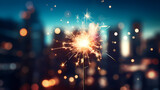 Fototapeta  - Beautiful fireworks background at night for holiday decoration
