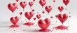 3d heart shape. Valentine's day template or background for Love and Valentine's day concept