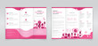 Trifold brochure, pamphlet or triptych leaflet templates ideal for raising awareness of women’s eye health and safety