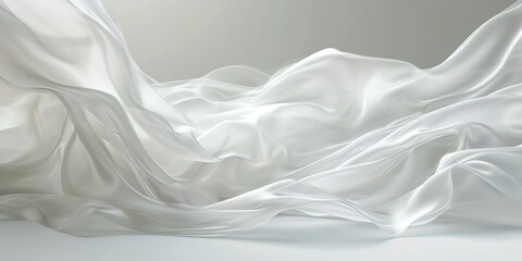 Canvas Print - Smoke wave of Chinese style  , with  flowing gracefully across a pristine white surface.