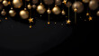 © jiejie - Luxurious Christmas balls on glowing bokeh background, Christmas and New Year minimalistic background
