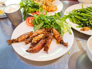 Poster - Grilled shrimp on a plate