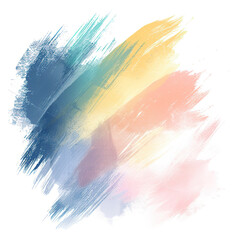 Wall Mural - Soft pastel mark painted with a digital watercolor effect on a white background