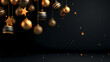 © jiejie - Christmas ball background, Christmas and New Year holidays concept with copy space for text