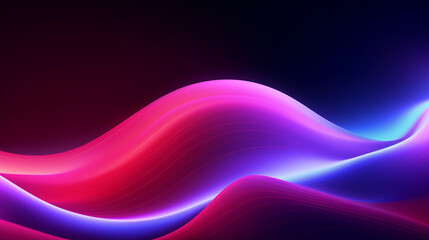 Wall Mural -  abstract background with glowing wavy line. 