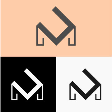 the letter m logo is suitable for architectural, fashion, food and industrial businesses