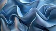 abstract blue silk folded drapery background