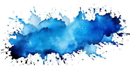 watercolor stain blue paint splatter