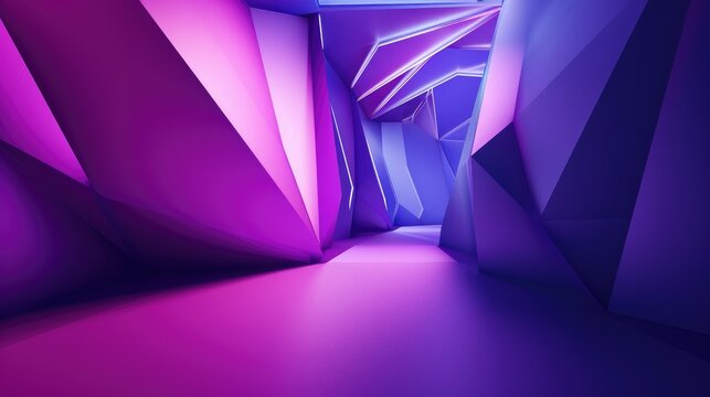 purple and blue 3d abstract geometric background