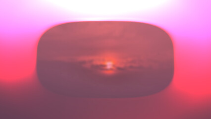 abstract background The sun rises in the morning. Thailand. Gradient purple, black, white, pink, gray, blur. Sun, sky, water, nature, clouds, landscape, dawn, beautiful, evening, dusk, orange, horizon