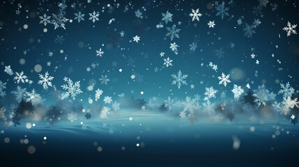  Wonderful scene formed by snowflakes, winter background