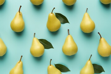 Wall Mural - Pears pattern background image.