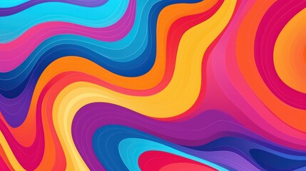 Poster - abstract colorful background with waves