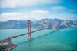 Aerial view of Golden Gate Bridge in San Francisco