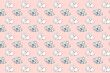 sleeping rabbit koala on pink background for girls seamless endless pattern vector illustration