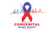 Congenital Heart Defect Awareness Week. background, banner, card, poster, template. Vector illustration.