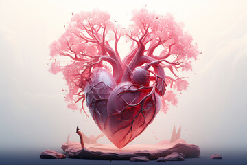 Wall Mural - Vital Bloom: A Heart's Nature