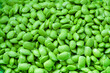 Close up of green soybeans background