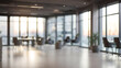 blurred background of a modern office interior with panoramic windows and beautiful lighting, Blurred office meeting room, blurred office background, Bg,  Generative AI