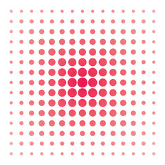 Fototapete - Pink dots on white vector background
