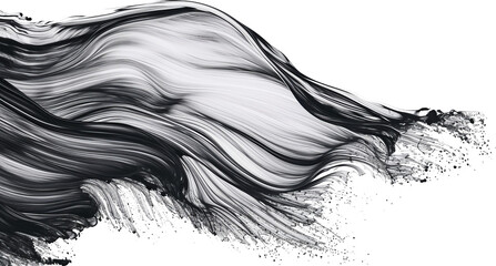 Aufkleber - The texture of the brush is beautiful. Wave pattern