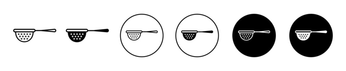 Fototapete - sieve vector icon set collection. Sieve Outline flat Icon.